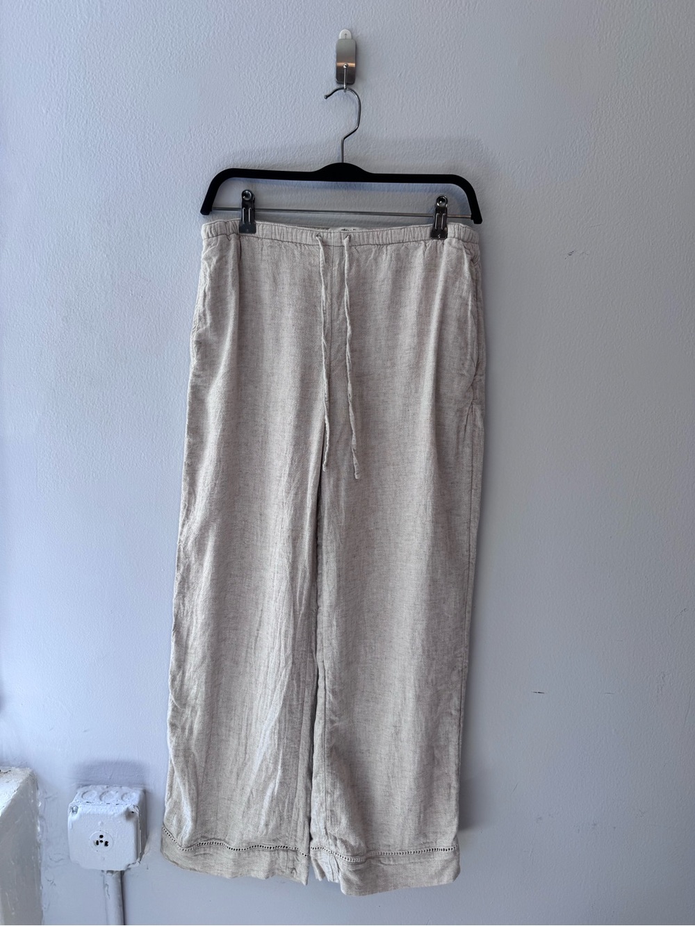 Abercrombie & Fitch Natural Beige Drawstring Lounge Pants